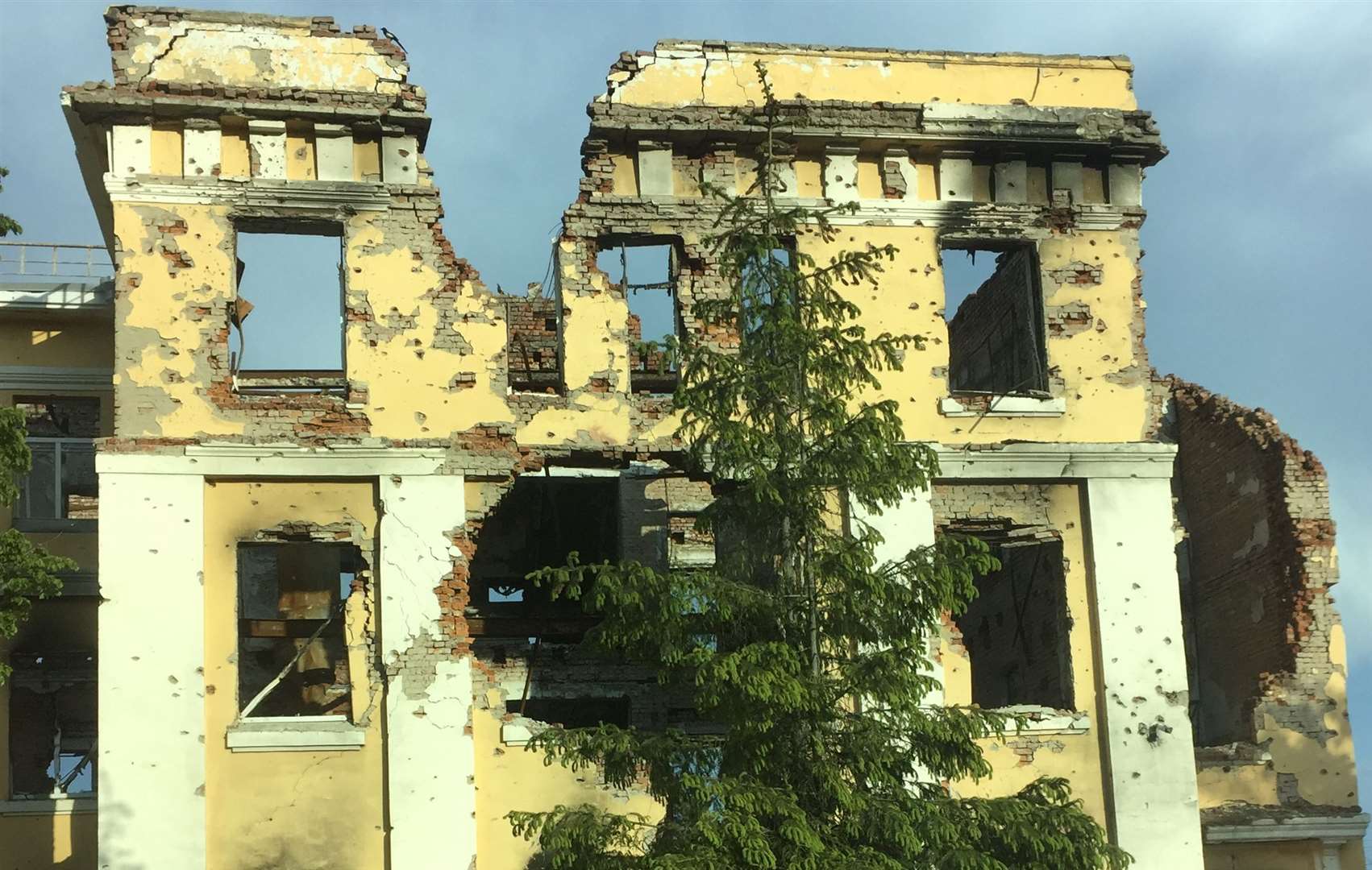 Phil Hodges, 73, has seen plenty of desutrction as he travels around Ukraine delivering goods for war victims. Picture: Phil Hodges