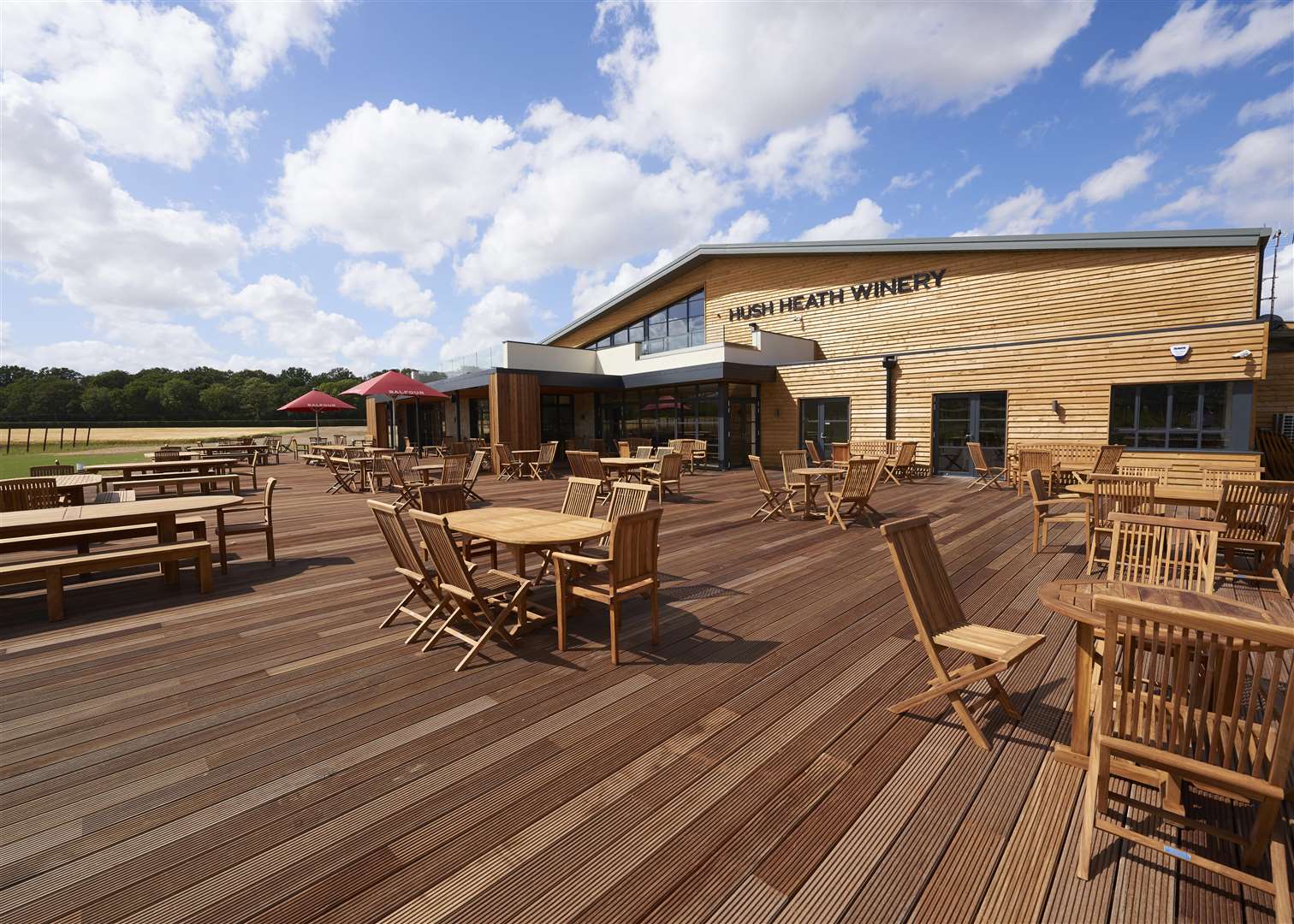 The new terrace at the tasting room