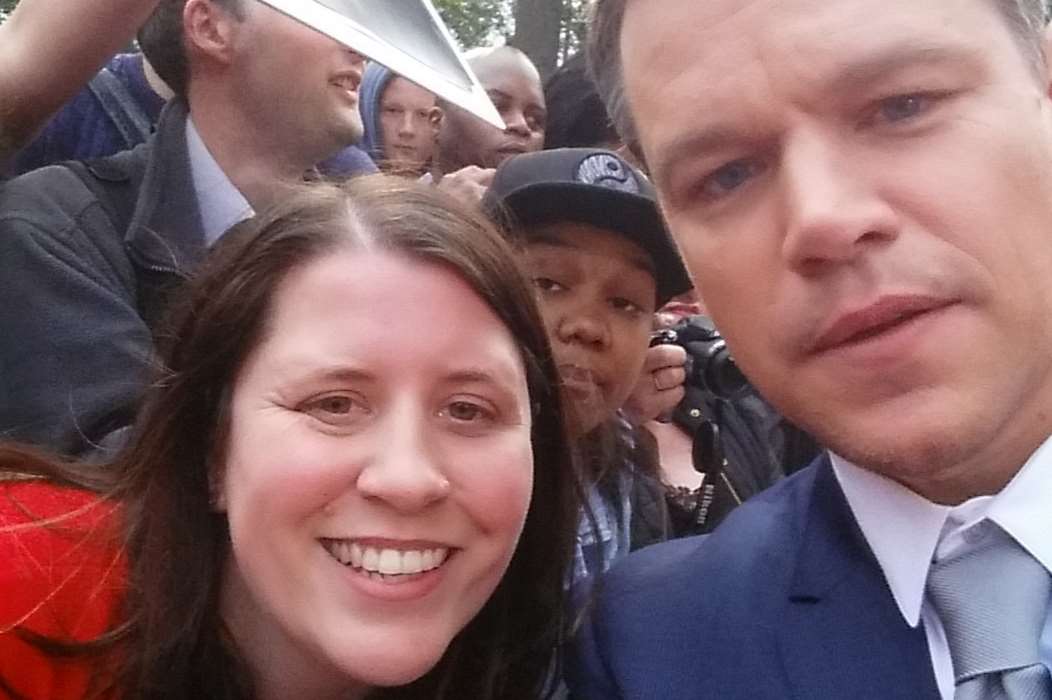 Becca Hill with Matt Damon