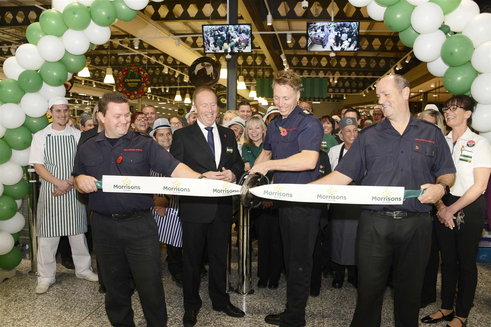 Folkestone Fire Station Leader James Kirk performs the official opening. Picture: Paul Amos