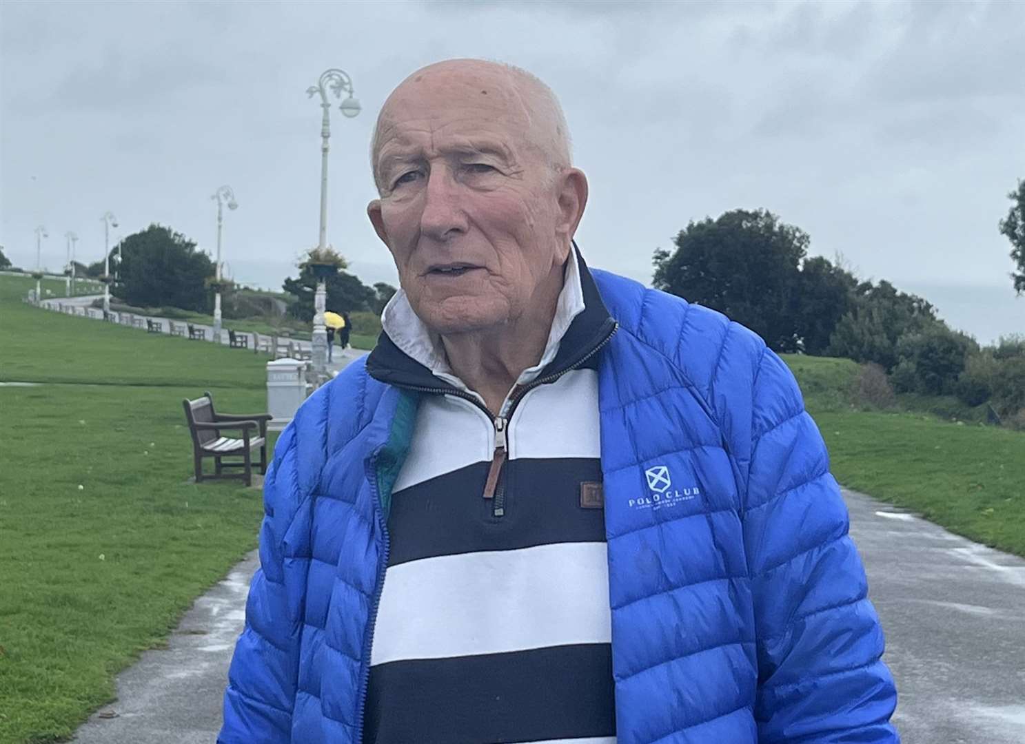 Malcolm Edward Brooks, 79, was nearly hit by an e-scooter during his daily walk on The Leas in Folkestone