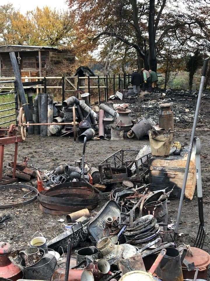 The devastation left with after the fire. Picture: Laredo Western Town