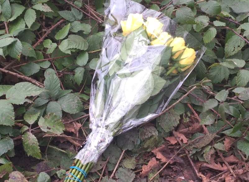 Flowers have been left at the scene