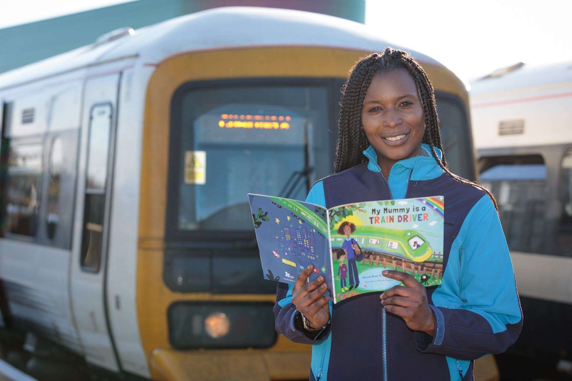 Jane Fentaman is the first female shunter driver Southeastern trains had ever recruited. Picture: Southeastern