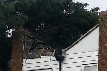 The damage to Heidi Brett's Walderslade home