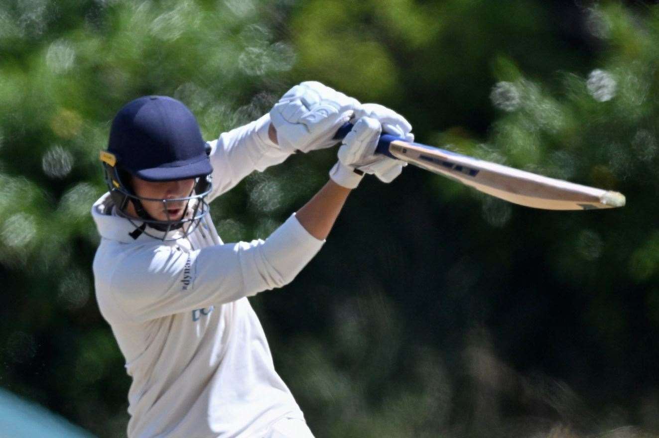 Josh Julian - fell narrowly short of a memorable century in St Lawrence & Highland Court 1sts’ weekend win. Picture: Keith Gillard