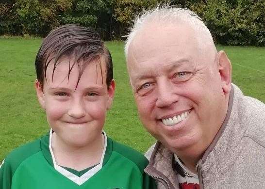 Jacob McGowan with his much-loved grandfather Paul White