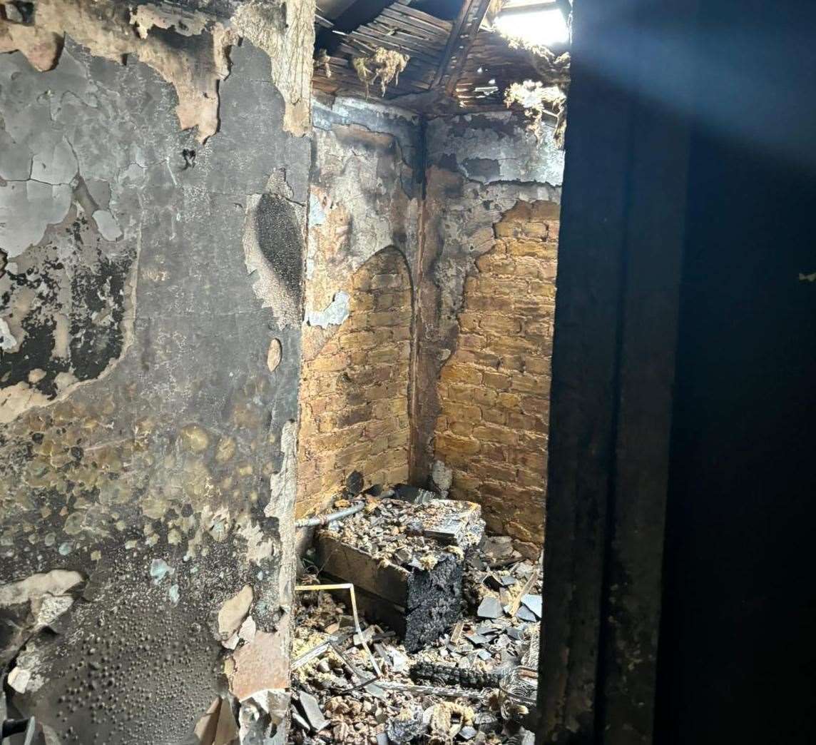 The fire destroyed the whole interior of the house. Picture: Loren Ringshall