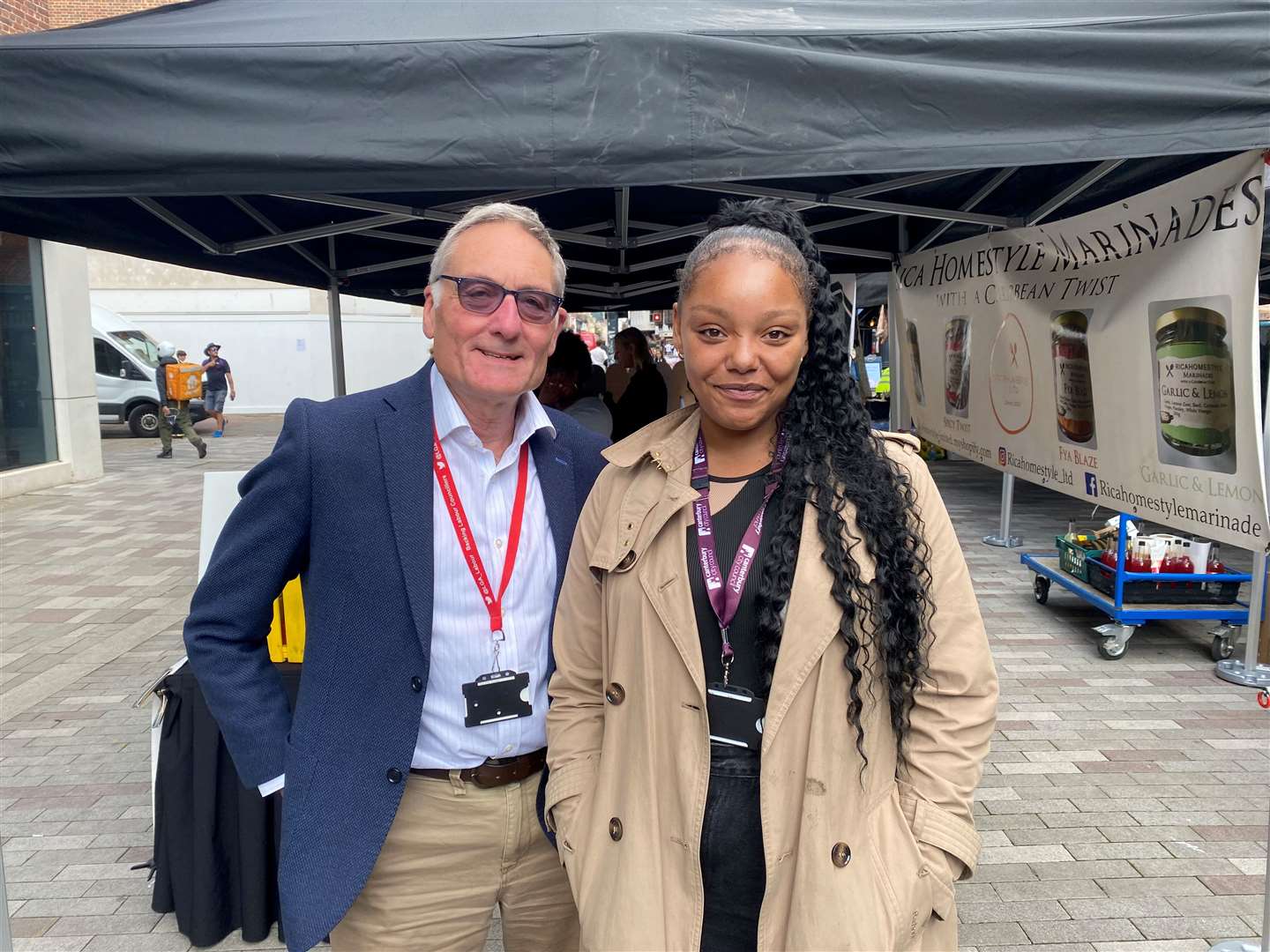 Alan Baldock and Sharlie Dunstan at Canterbury Market