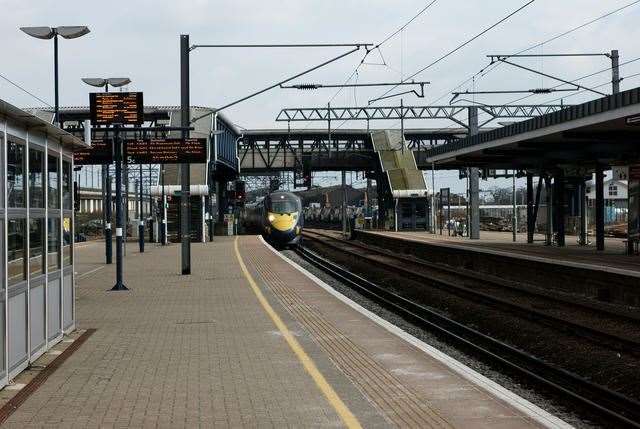 The arrests took place last night at Ashford International train station