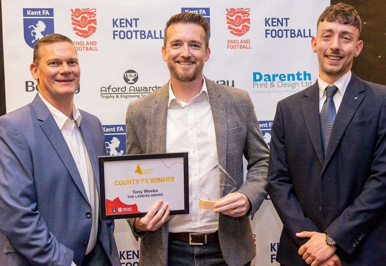 Lioness Award winner - Tony Weeks, of AFC Greencourt. Picture: Kent FA