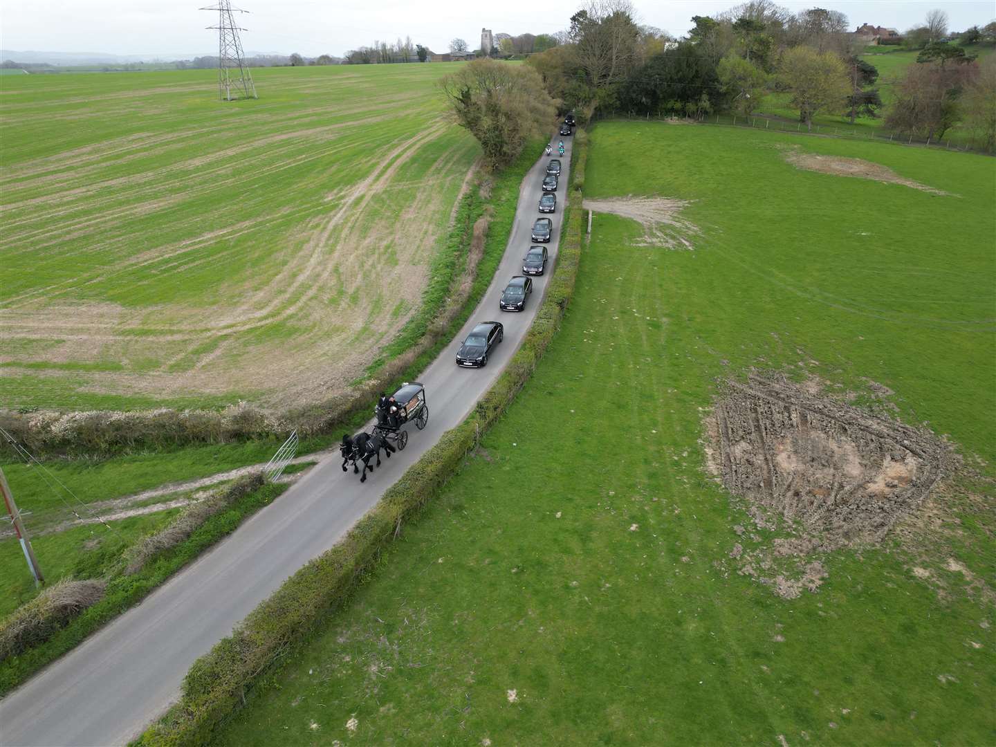 A private ceremony followed the procession. Picture: Barry Goodwin