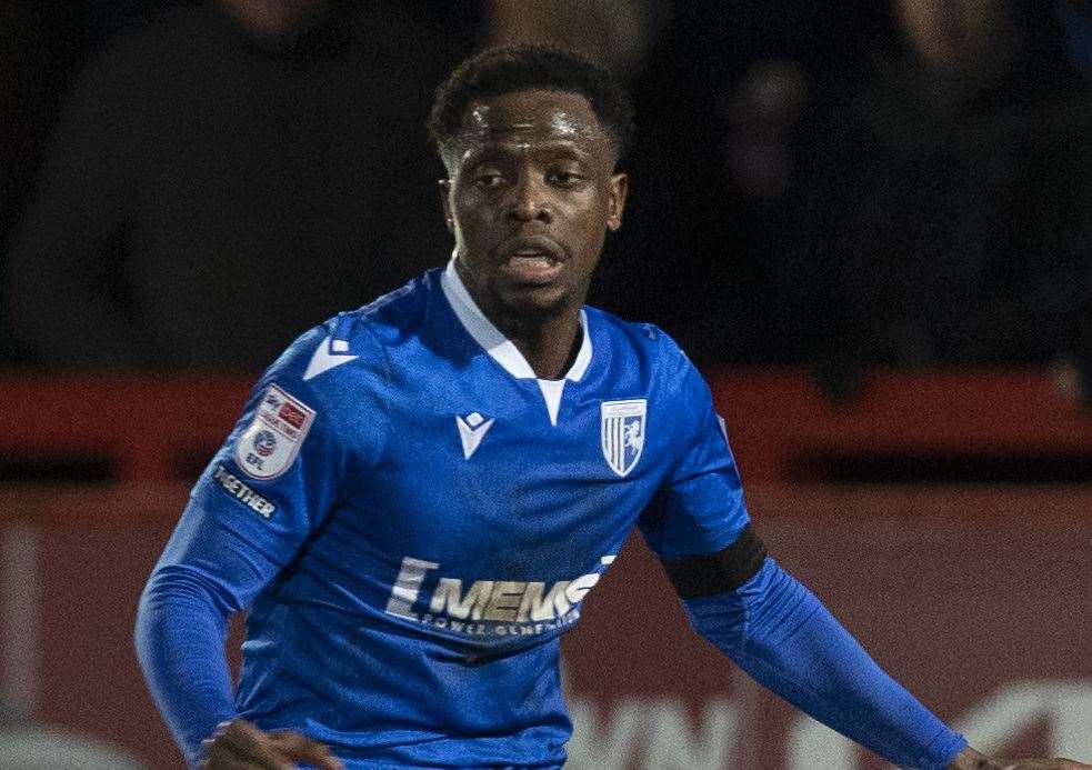 David Tutonda opened the scoring for Gillingham at Colchester