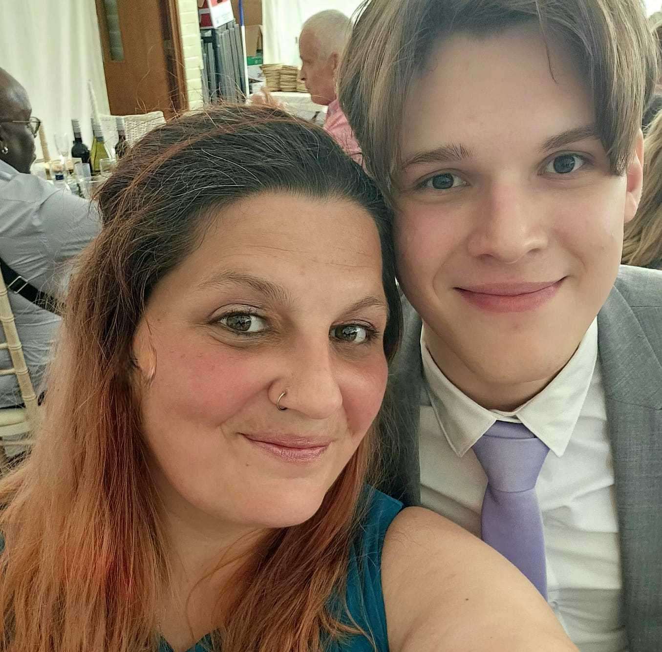 Devoted mum Lynn with her eldest son Liam, aged 20