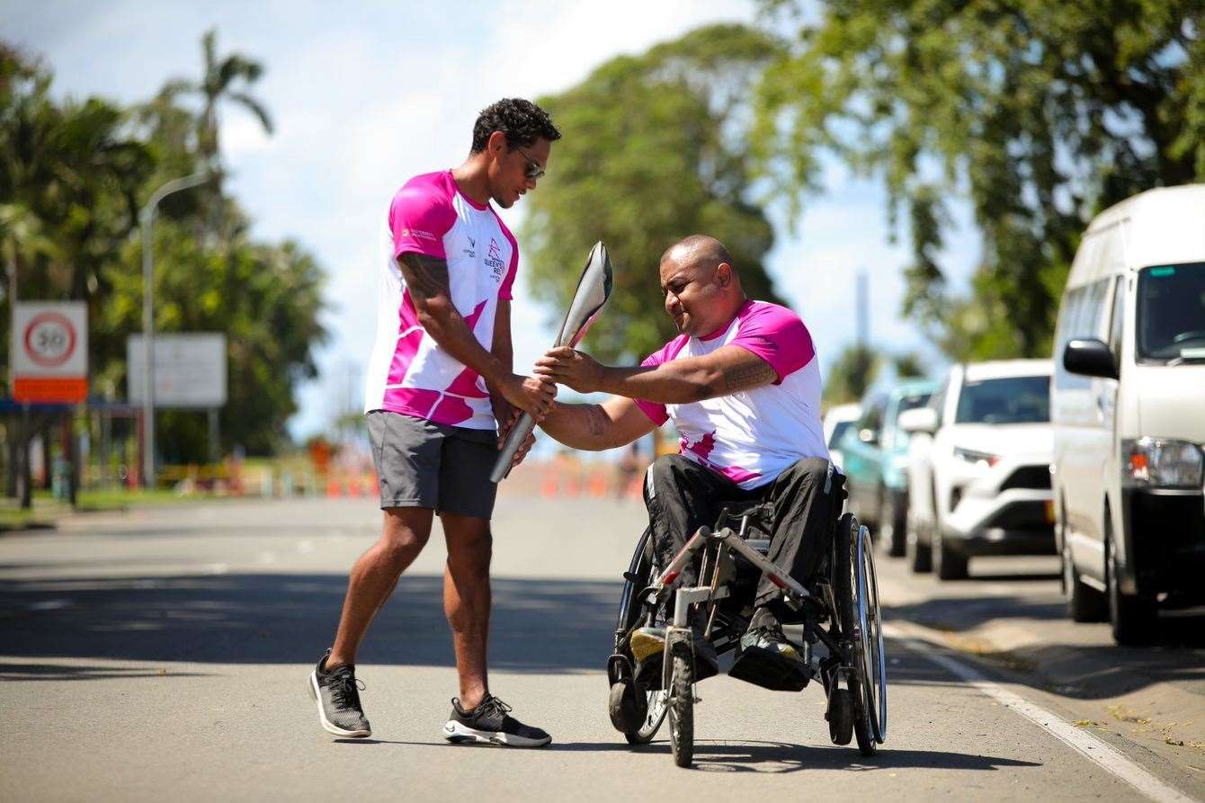 The baton passing in Fiji. Picture: Birmingham 2022