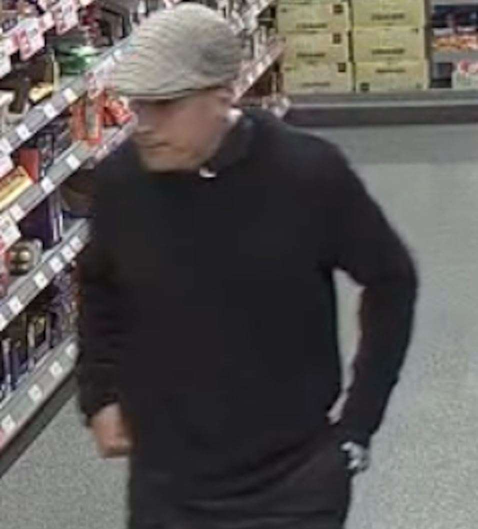 Police have released a CCTV image of a man they would like to speak to following a break-in at Discovery Park in Sandwich on Monday 17 June 2024. Picture: Kent Police