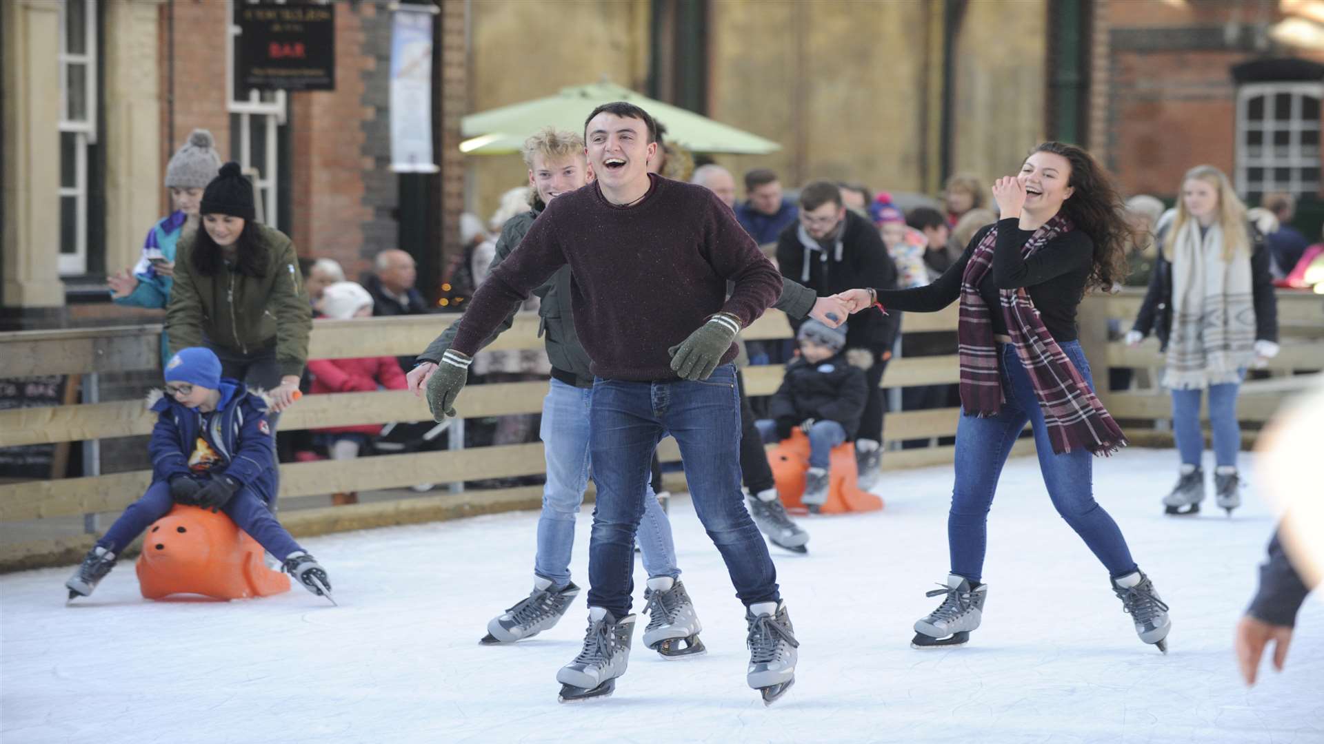 Ice skating at Dover Cruise Terminal 1