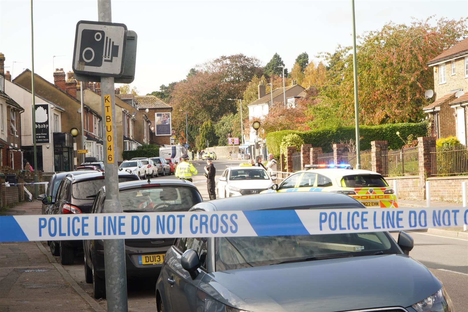 Officers blocked the Tonbridge Road in Maidstone because of the incident