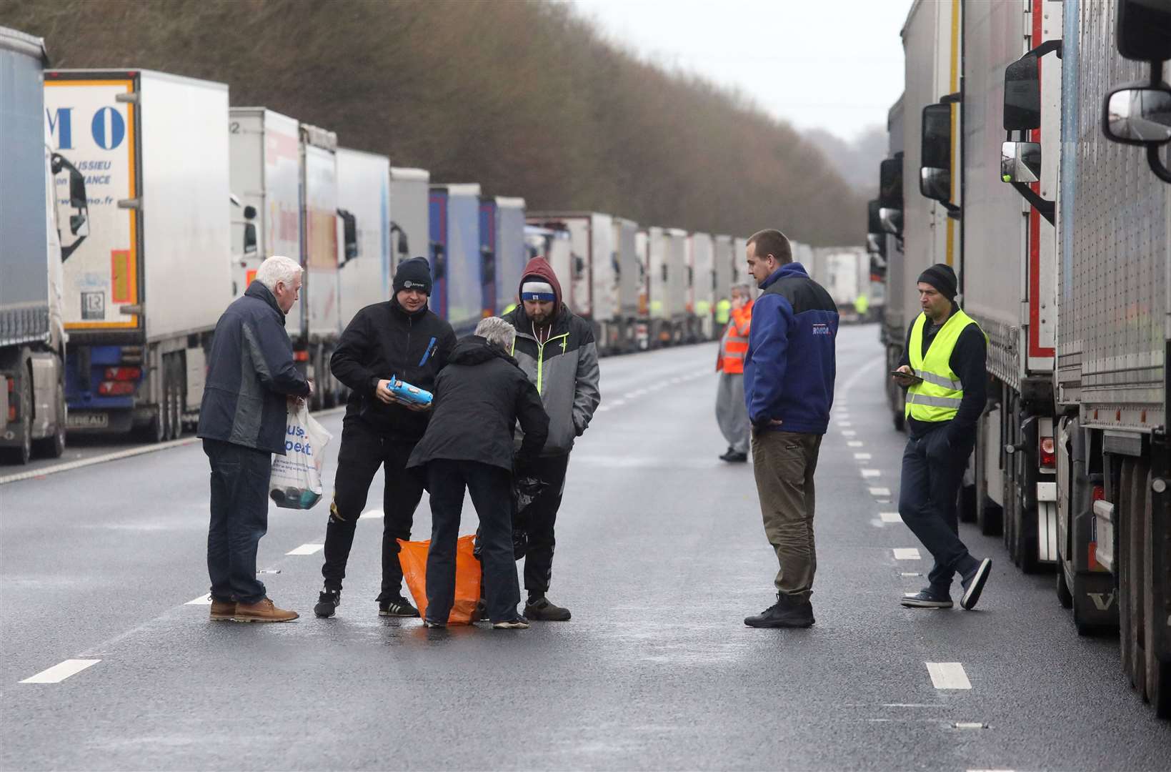 Mersham villagers donated items including tins of beans and fruit. Picture: Barry Goodwin