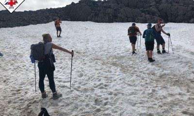 The white stuff never leaves Ben Nevis, even during a hot summer. Picture: Port of Dover