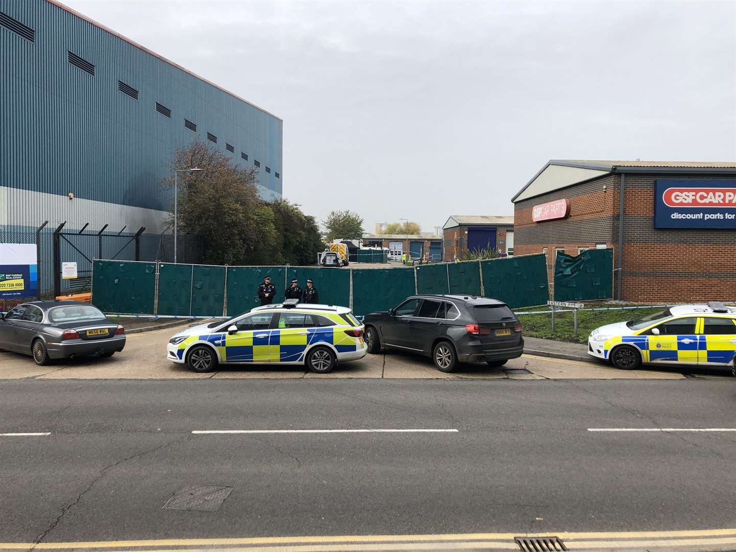 Police in Eastern Avenue, Thurrock. Picture: UKNIP