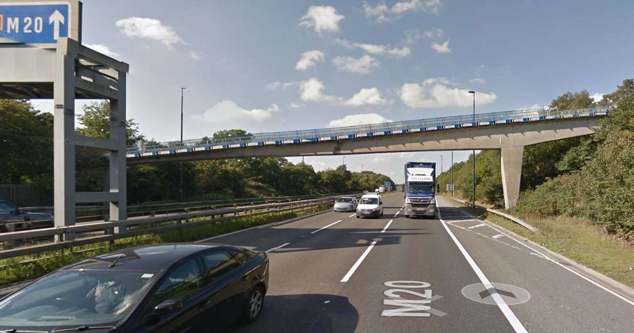 The M20 bridge near Junction 3 for Borough Green