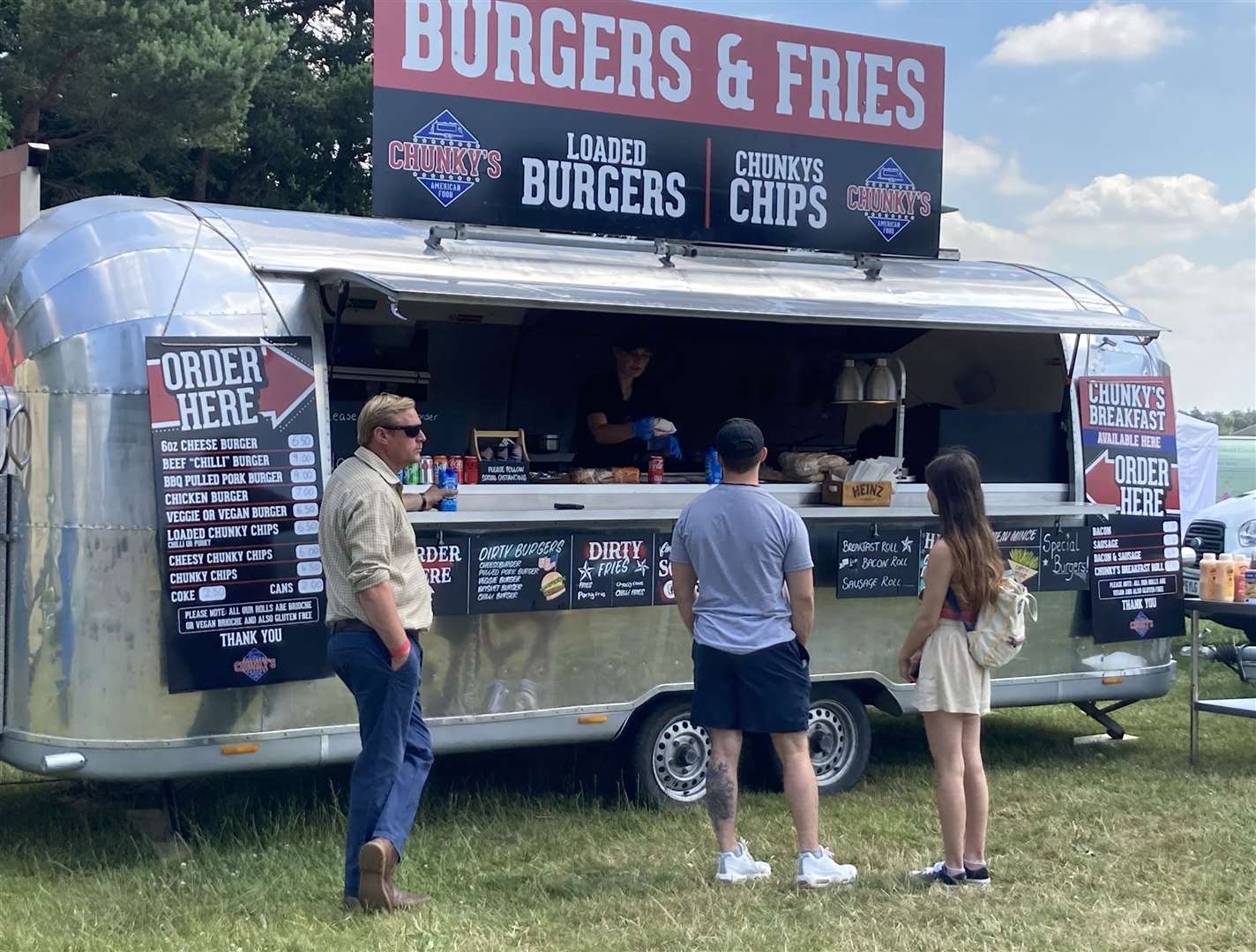 There is an array of food stalls for hungry visitors