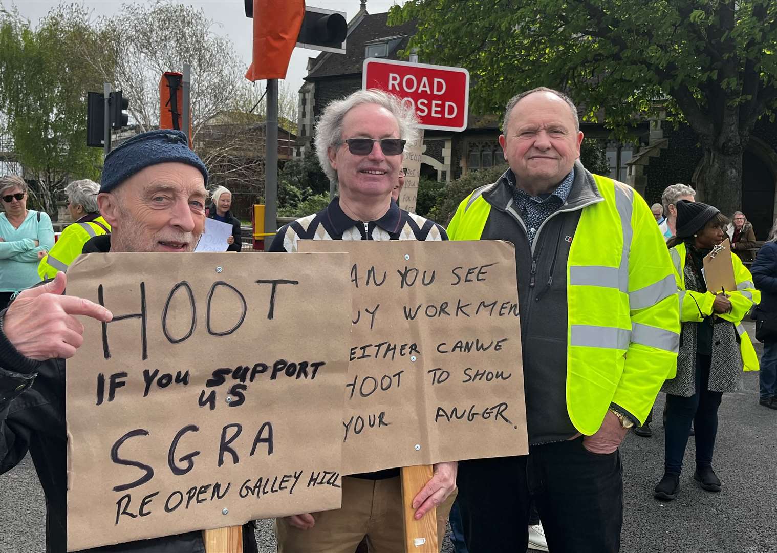 Residents including Cllr Peter Harman calling for support over the landslip