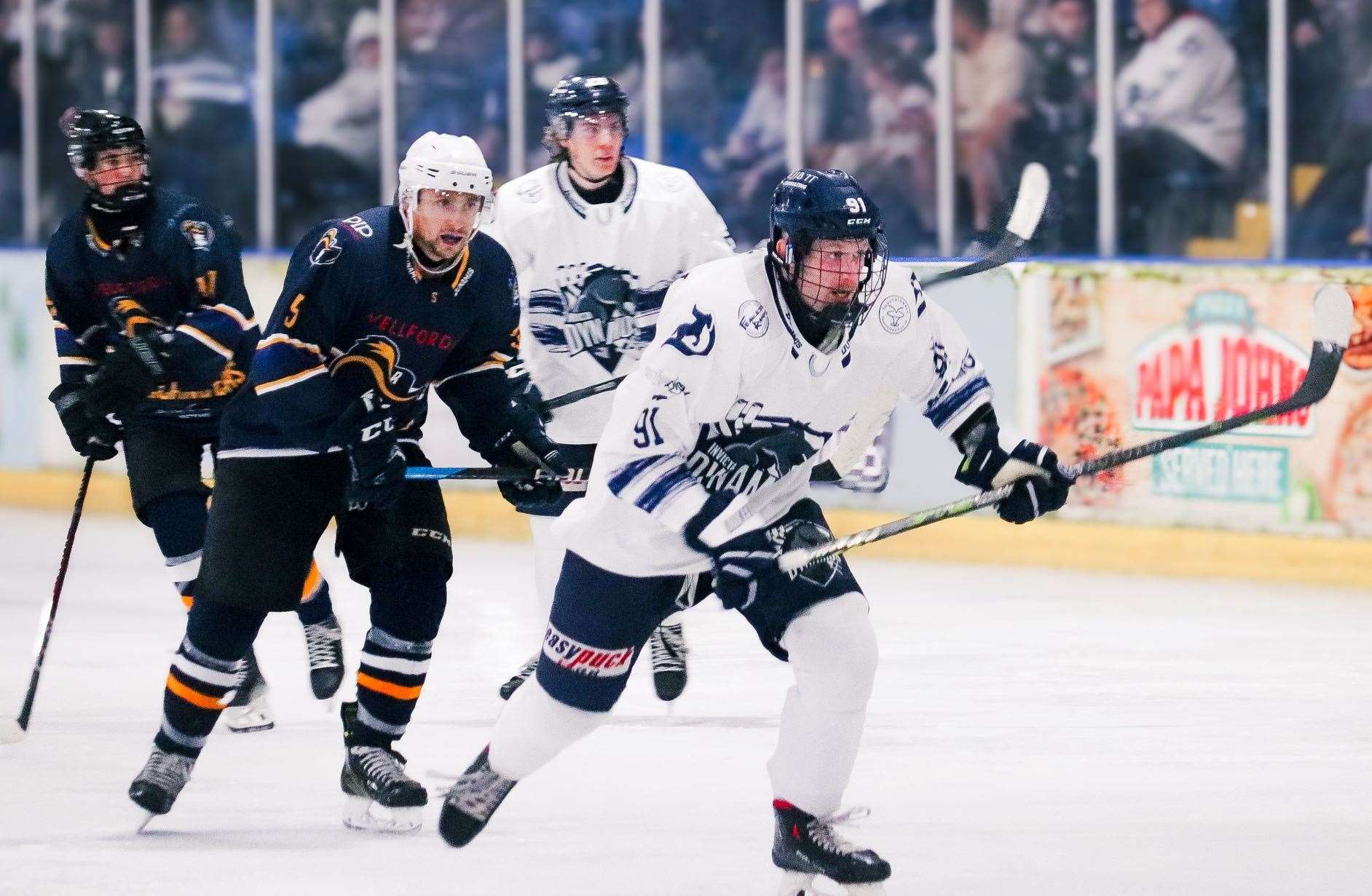 Match action from Invicta Dynamos' 4-3 defeat to Romford Buccaneers. Picture: David Trevallion