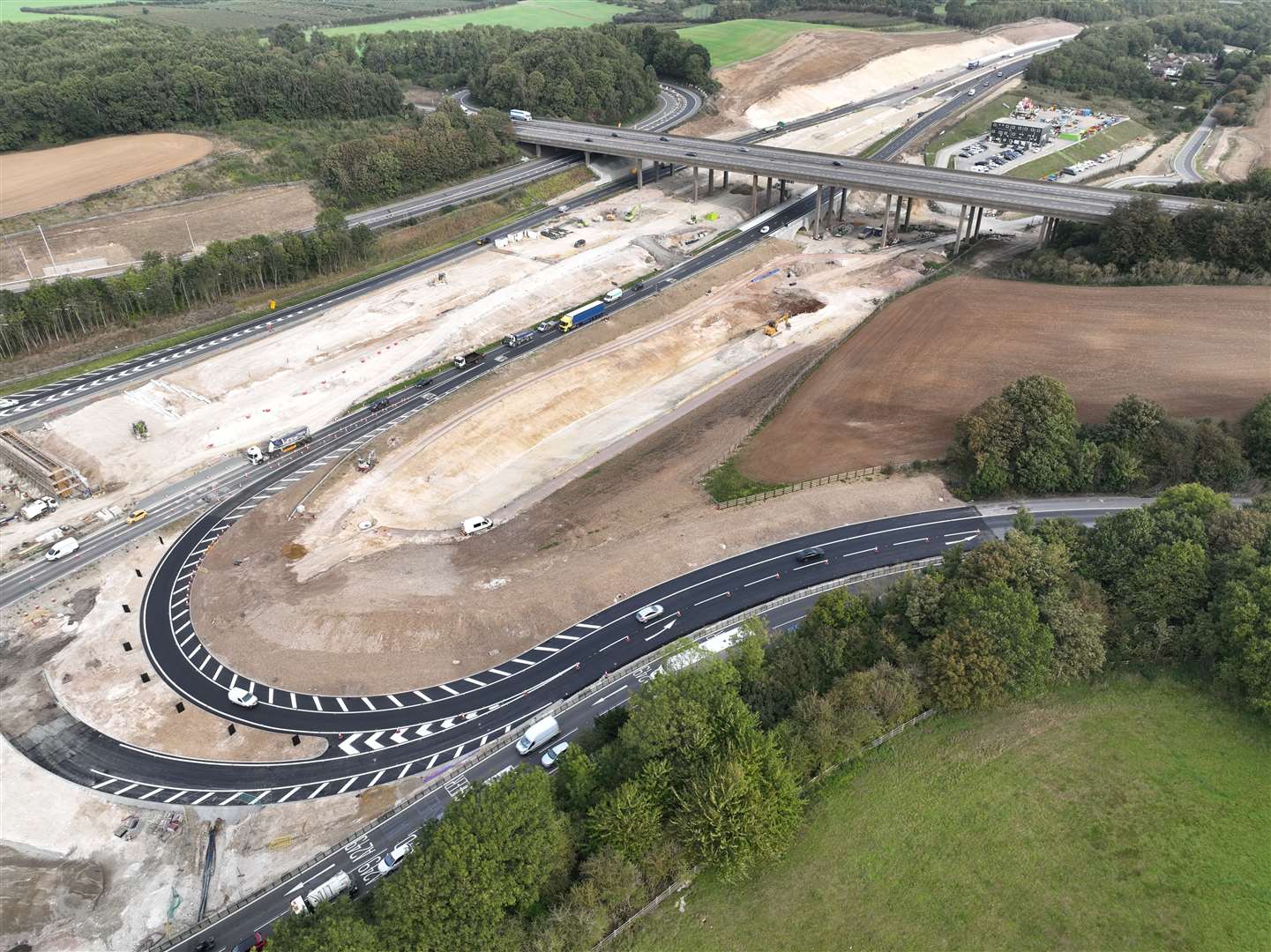 Progress being made on the Stockbury Flyover project in October 2023. Picture: Phil Drew