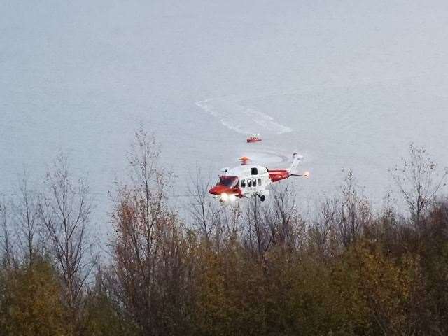 A coastguard helicopter assisted. Picture: Everlyn Saunders