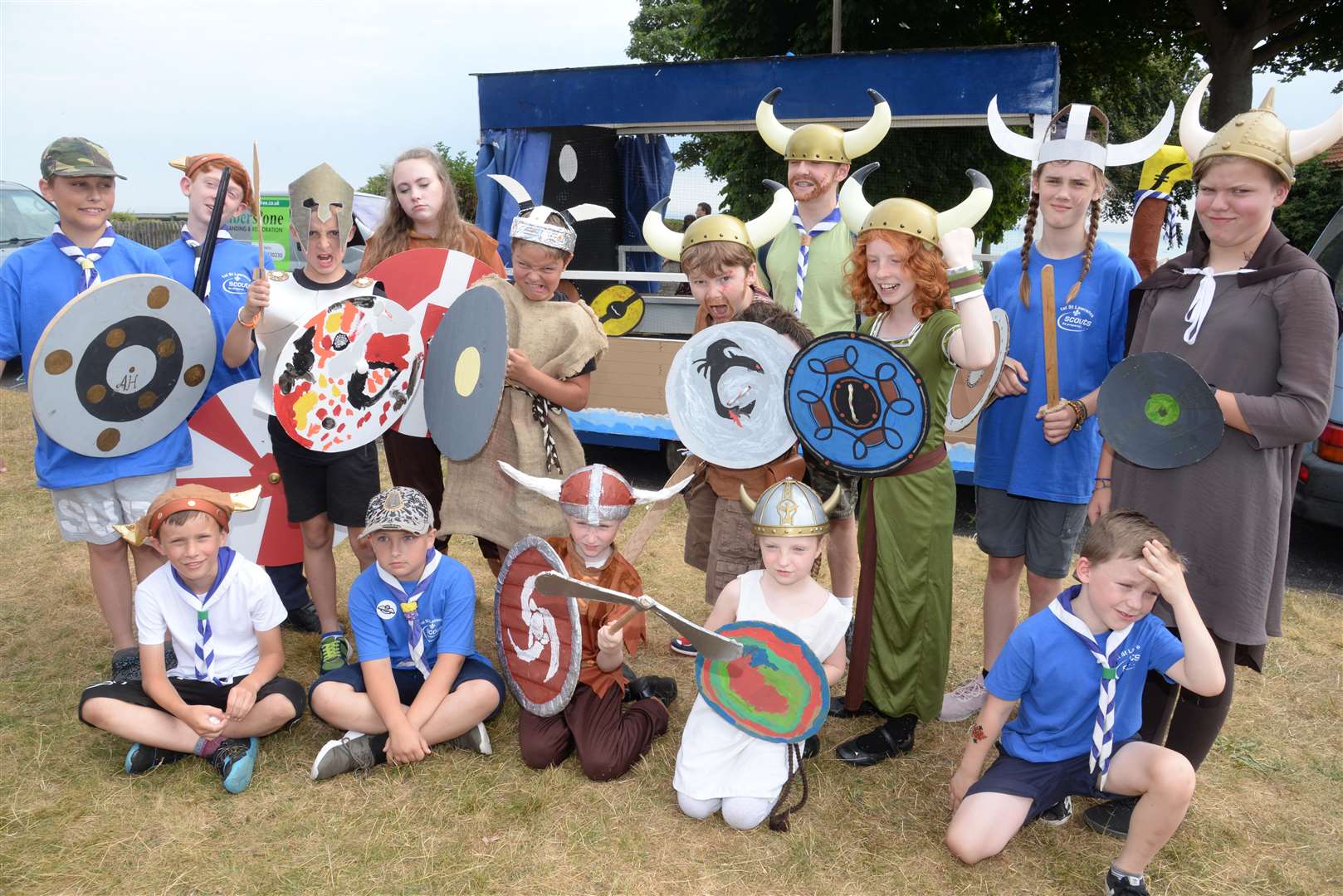 The 1st St Lawrence Scouts at the Ramsgate Carnival on Sunday. Picture: Chris Davey... (3195079)