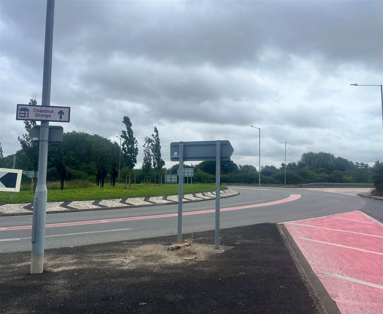 The crash happened at Flanders Field roundabout in Ashford