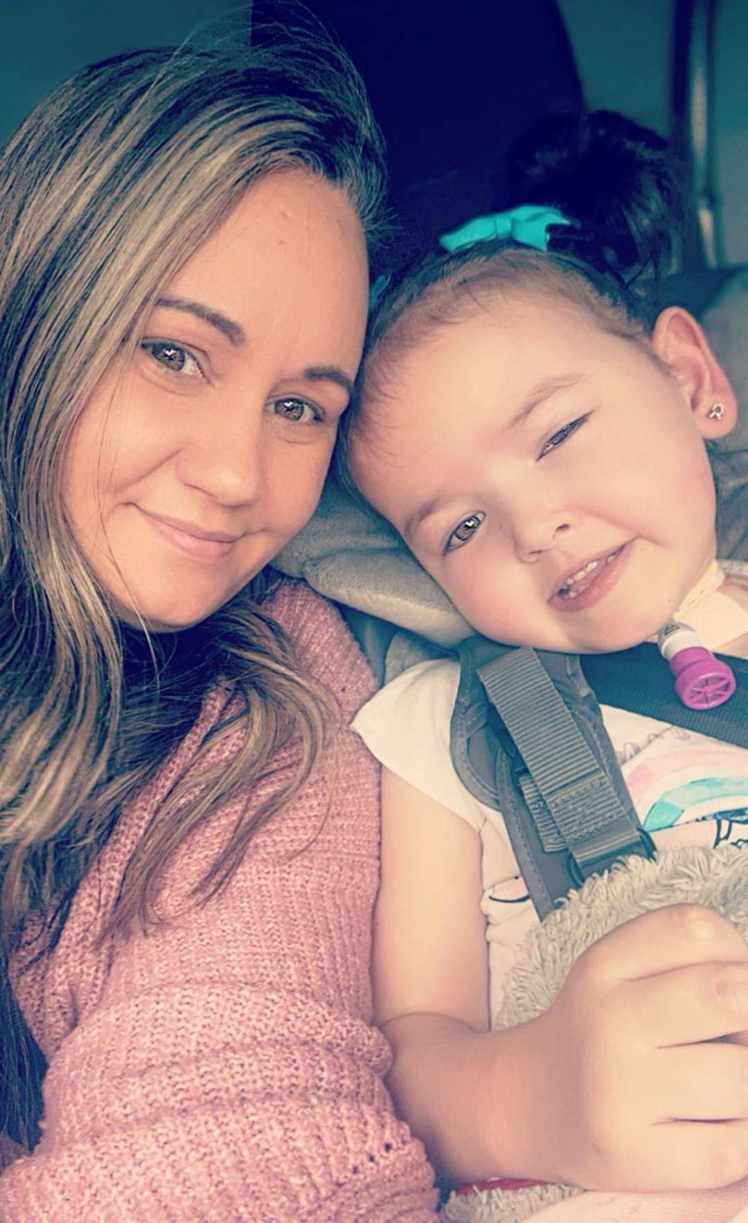 Lauren Windget with her daughter Izzy who is waiting for an education. Photo: Lauren Windget