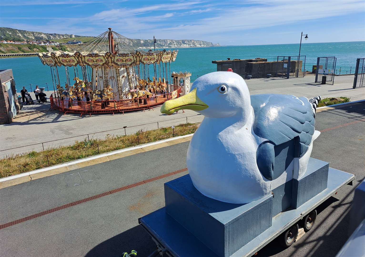 Eyecatching parts of the Folkestone harbour arm today