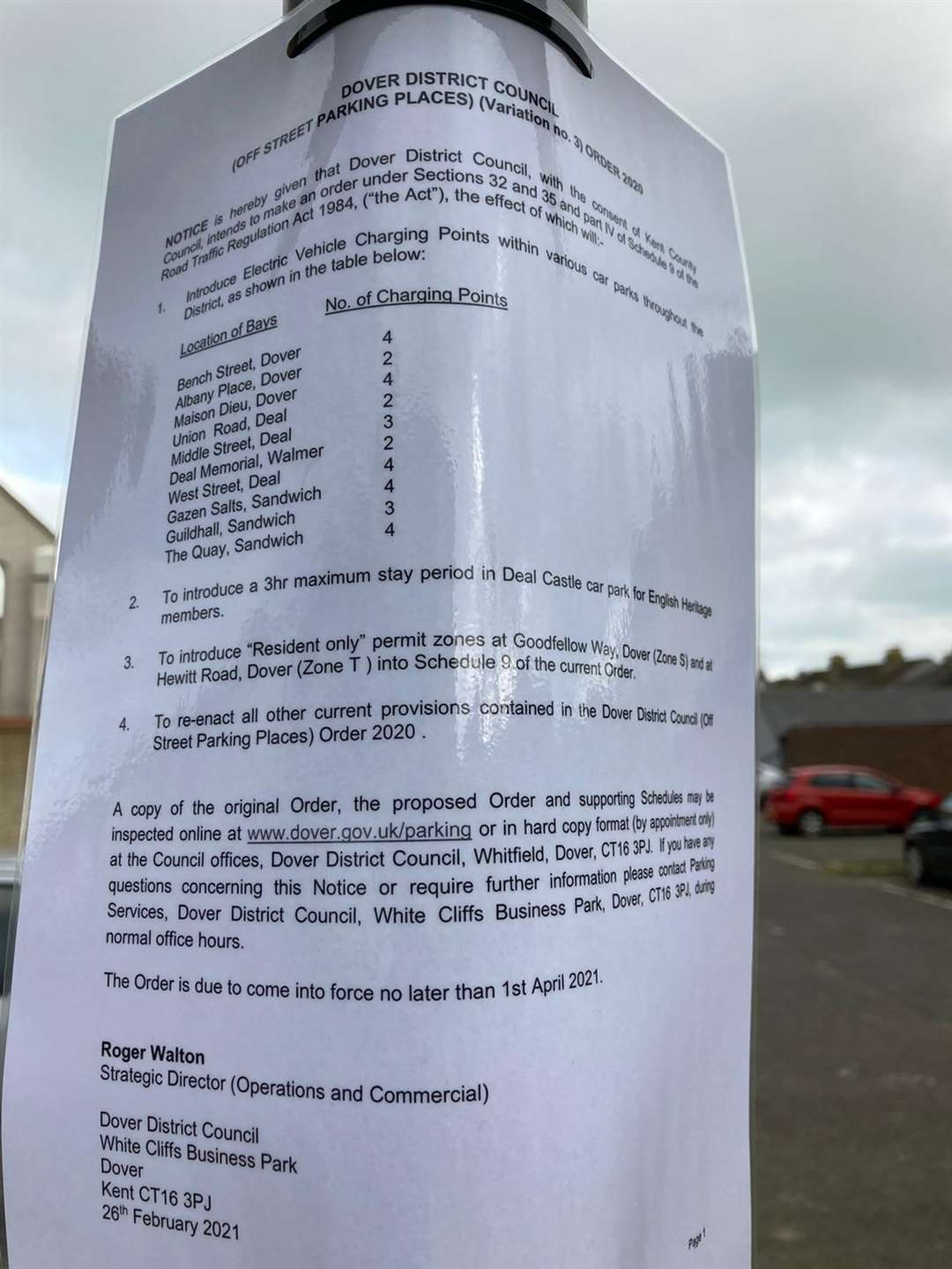 The new parking notice at Canada Road, Walmer. Picture: Neil Oldfield