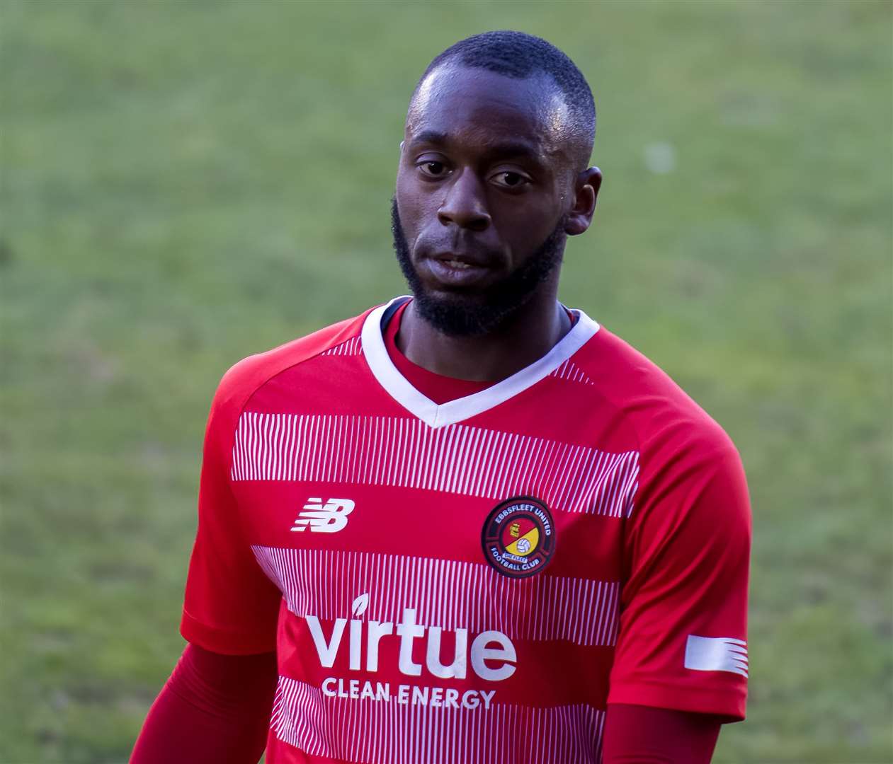 Ebbsfleet wideman Omari Sterling-James. Picture: Ed Miller/EUFC