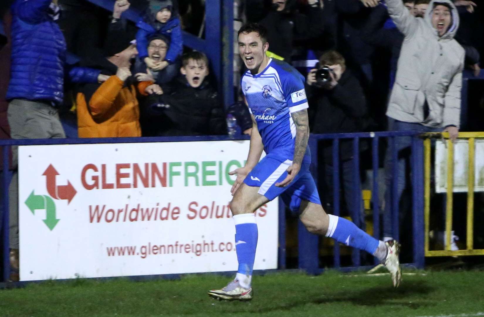 Striker Tommy Wood kept his fine scoring run for Tonbridge in their National League South win against Welling. Picture: Dave Couldridge