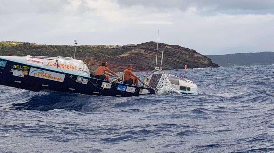 The pair approaching Antigua. Picture: Atlantic Avengers. (7393842)