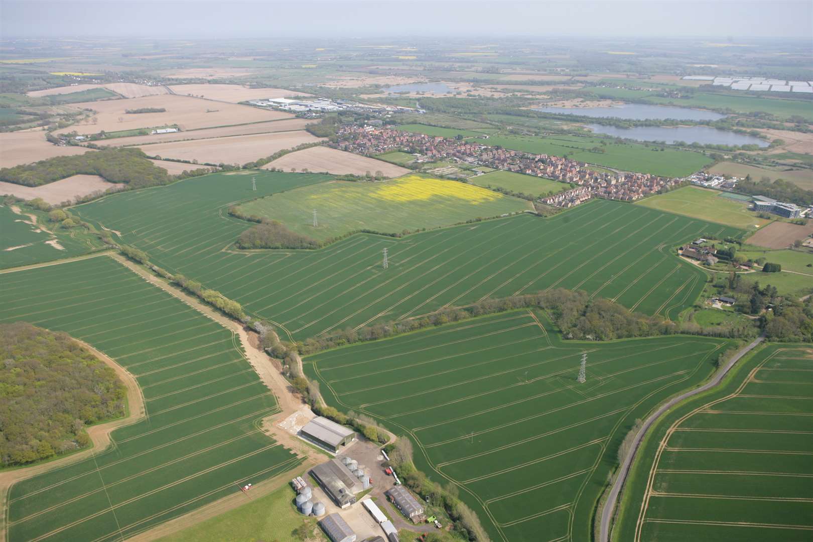 Homes will be built on the green fields opposite the current estate