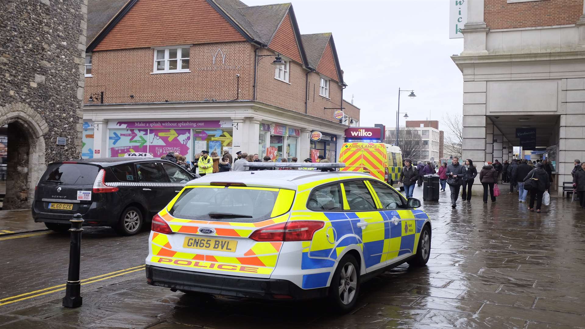 Police at the scene. Pic: @Jon_Strange