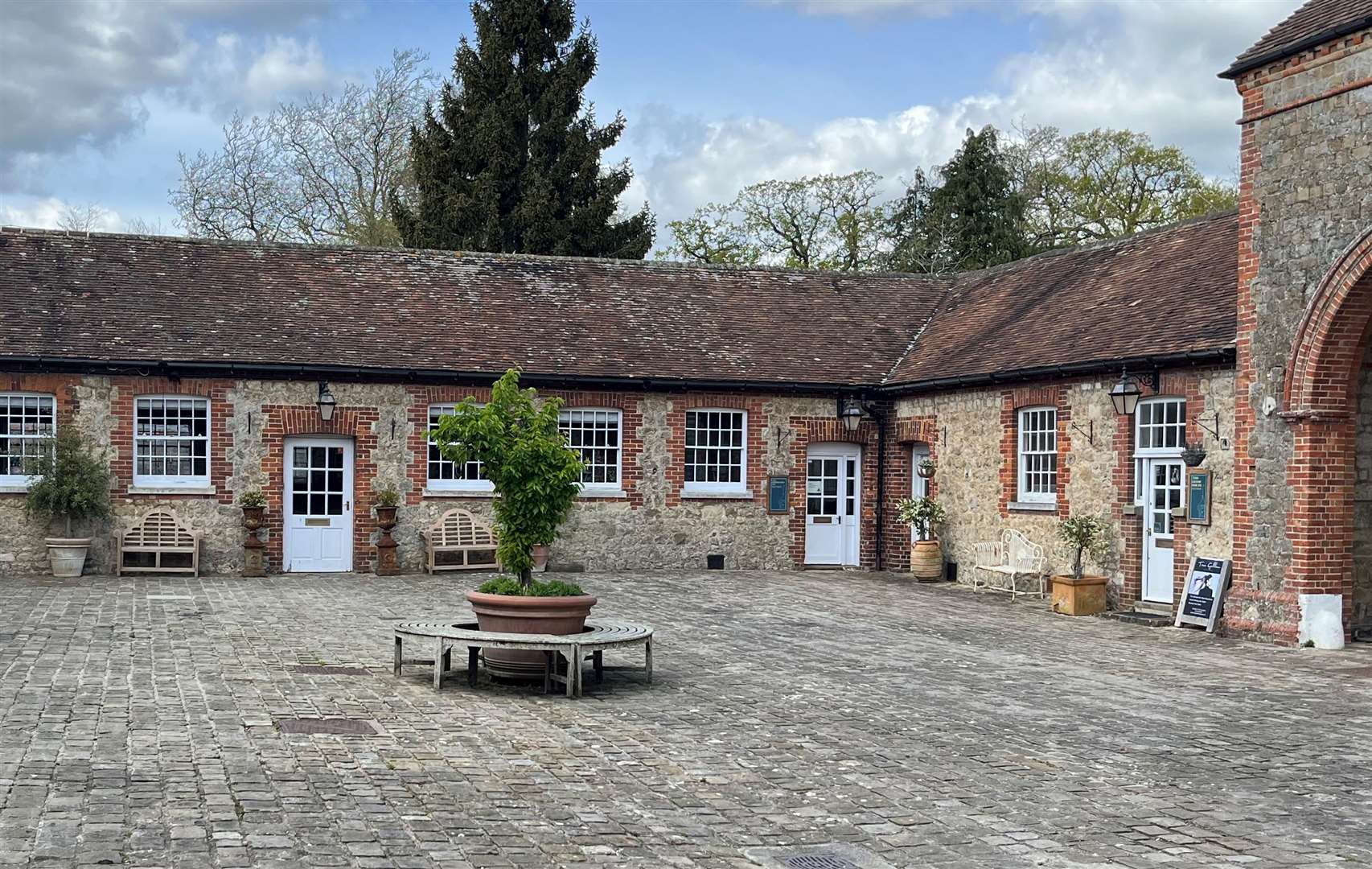 Former stable blocks have been converted at Mersham-le-Hatch Business Village