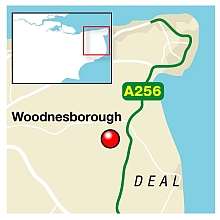 The fire happened in Foxborough Close, Woodnesborough, near Deal. Graphic: Ashley Austen