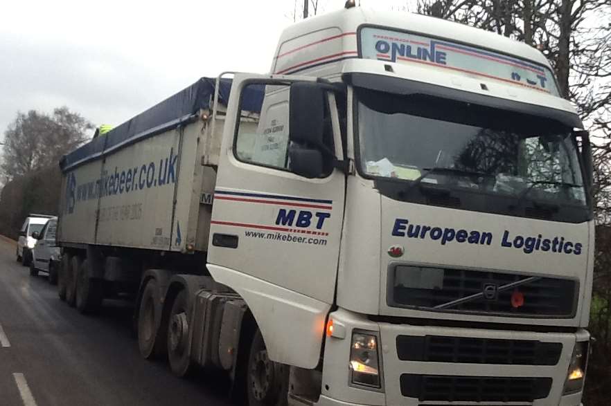 This lorry spilled its load in Love Lane