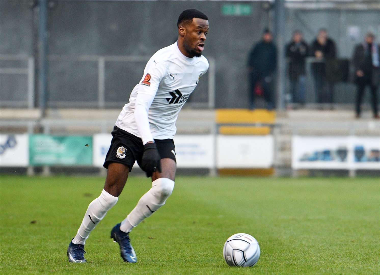 Kalvin Kalala - put Dartford ahead against Bath on Saturday. Picture: Barry Goodwin