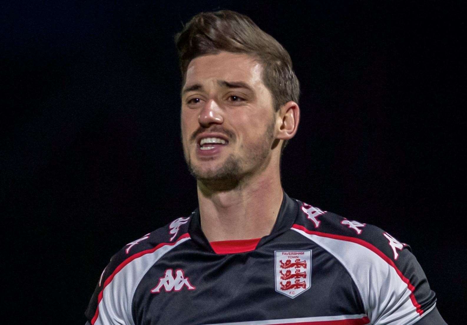 Faversham’s Sam Hasler scored a brace against Holmesdale. Picture: Ian Scammell