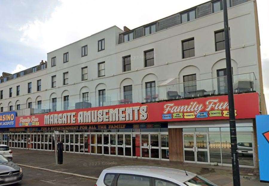 Firefighters were at a flat fire above Margate Amusements today