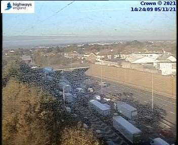 Traffic approaching the Dartford Crossing. Image from Highways England