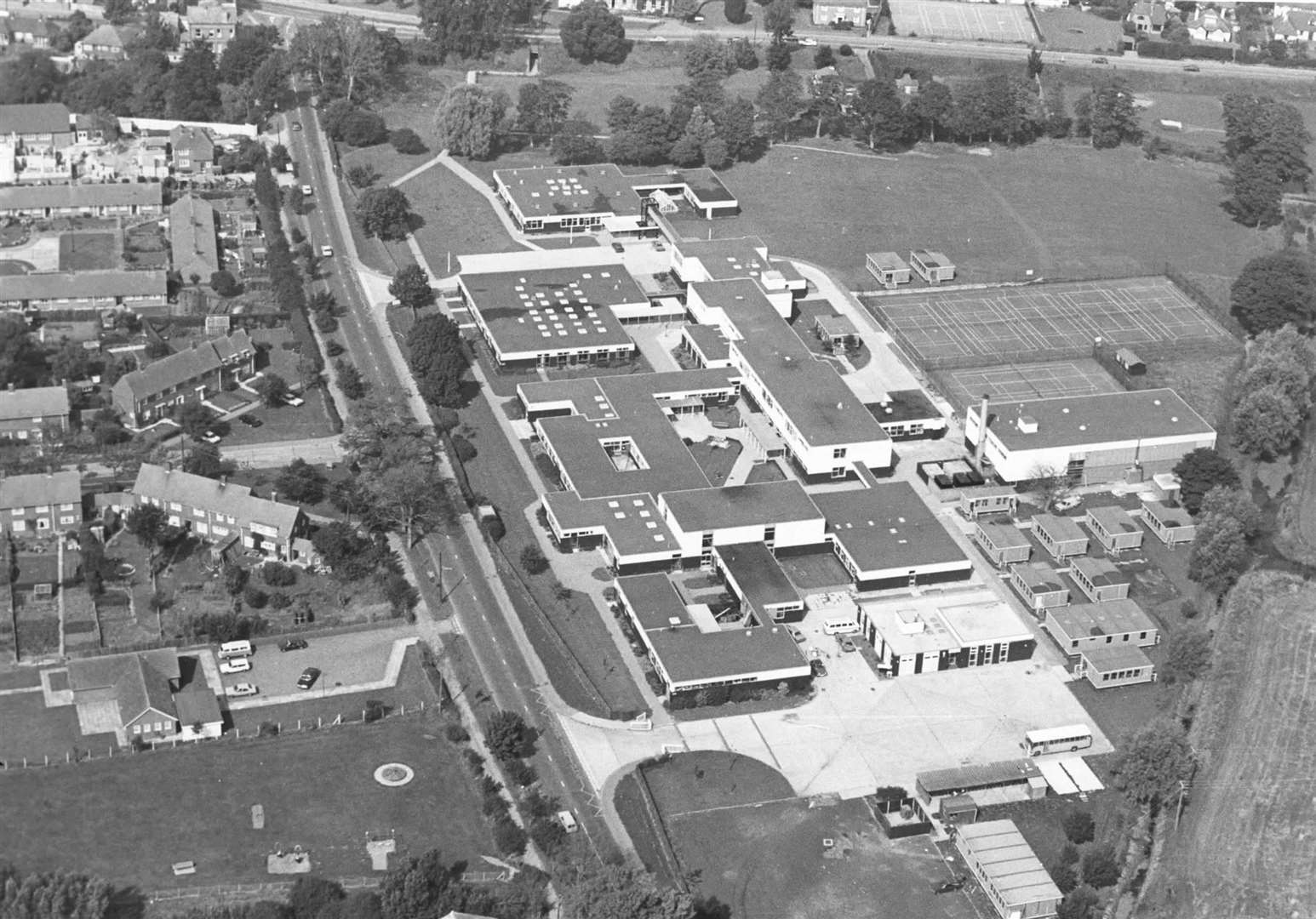 The old Southlands school in New Romney, pictured in 1980. It is now the Marsh Academy