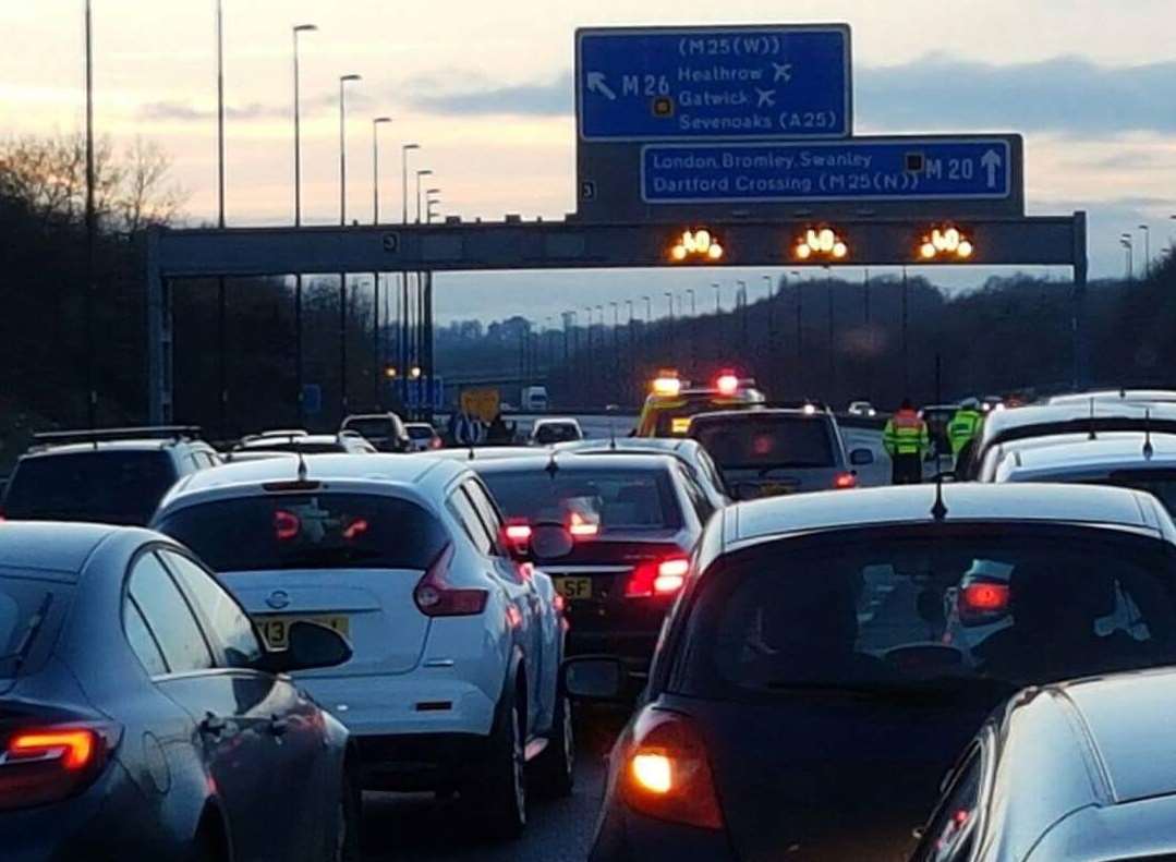 Traffic is at a standstill. Picture: Rob Knights